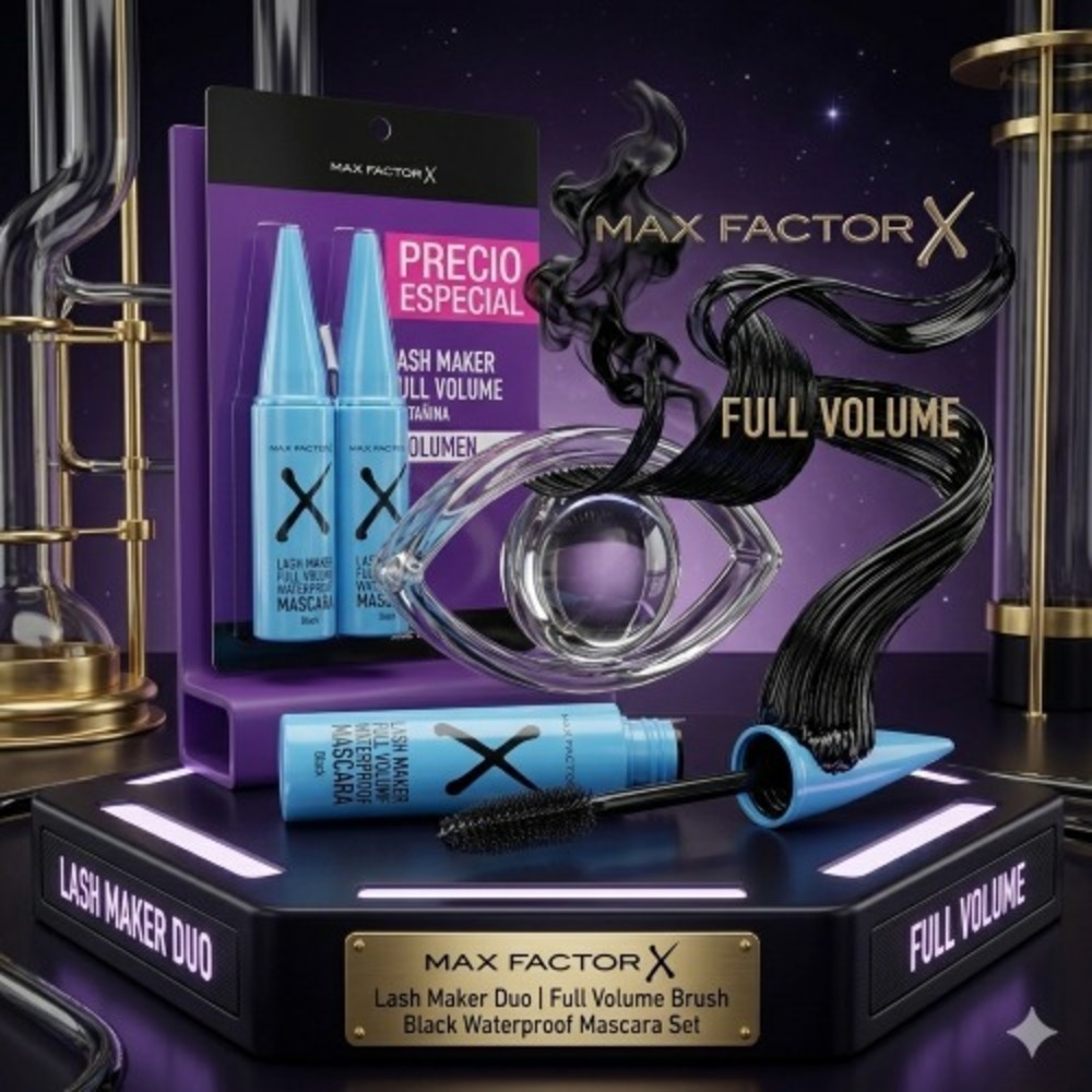 Max Factor X Lash Maker‎ Duo | Full Volume Brush | Black Waterproof Mascara Set